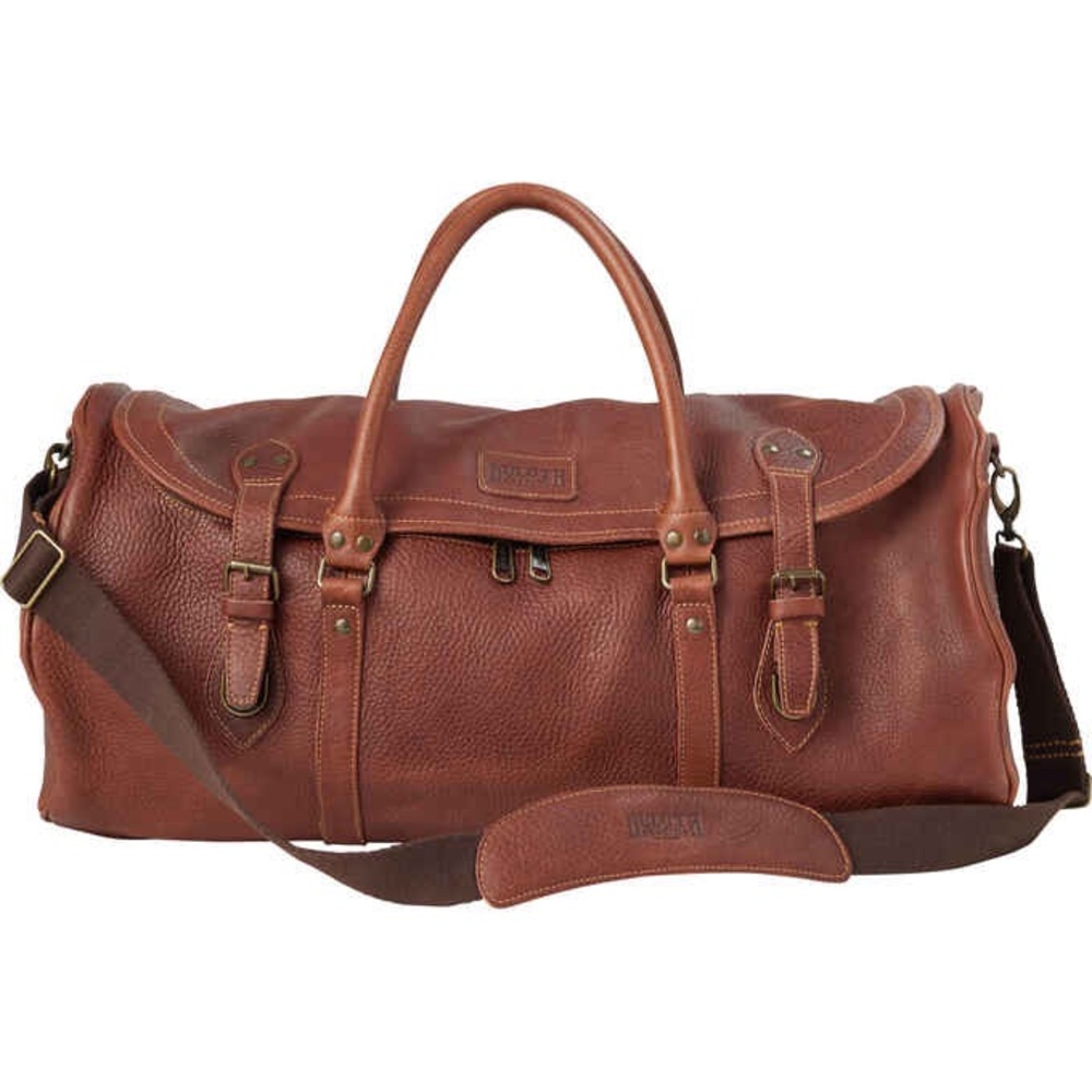 Duluth lifetime leather duffel bag